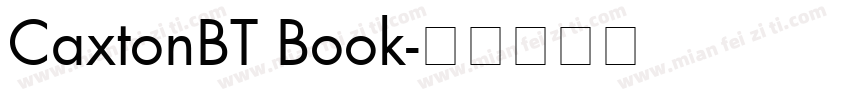 CaxtonBT Book字体转换
